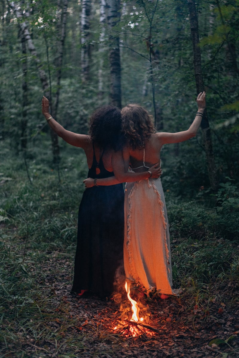 Women Performing Ritual in the Forest